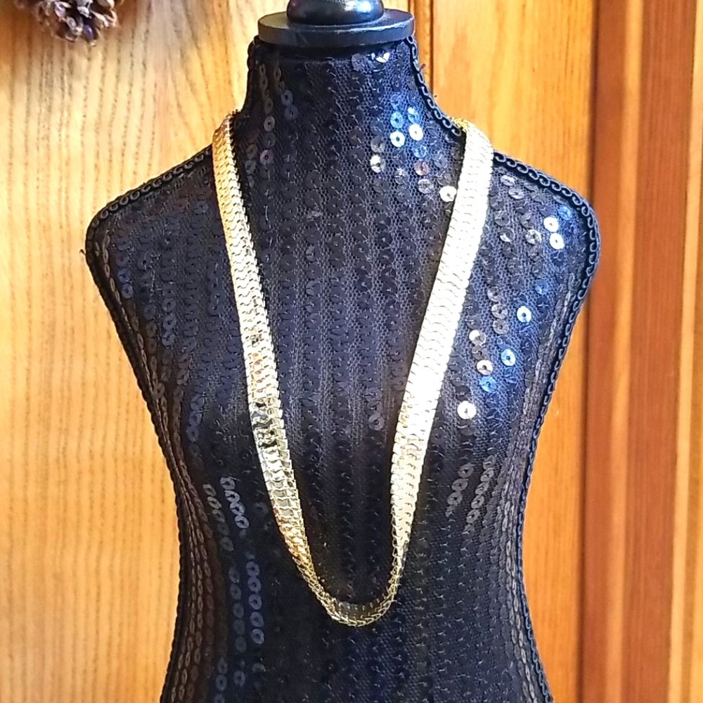 Gold color chain necklace. Light weight